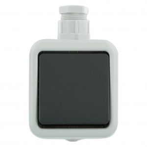 Peha schakelaar opbouw wissel grijs wartel M20 66.028.01