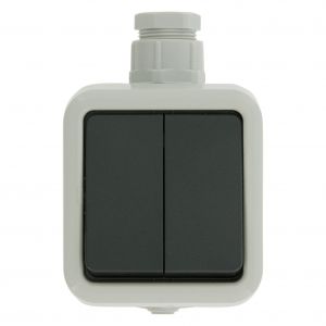 Peha schakelaar opbouw serie grijs wartel M20 66.028.03