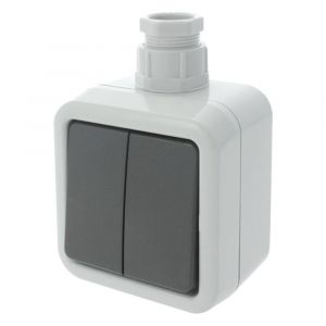 Peha schakelaar opbouw serie grijs wartel M20 66.028.03