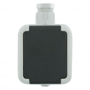 Peha contactdoos opbouw 1-voudig randaarde wartel M20 grijs 66.028.42