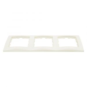 Berker S1 afdekraam inbouw 3-voudig crème 66.032.24