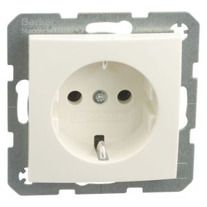 Berker S1 contactdoos inbouw 1-voudig randaarde crème 66.032.42