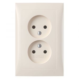 Berker S1 contactdoos inbouw 2-voudig crème 66.032.48