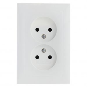 Berker S1 contactdoos inbouw 2-voudig polarwit 66.033.48