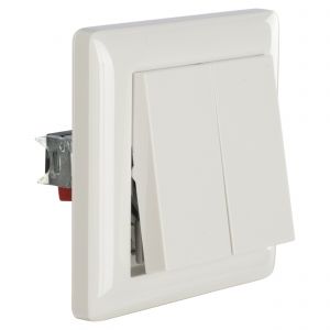 Gira System 55 afdekraam inbouw 1-voudig polarwit 66.051.21