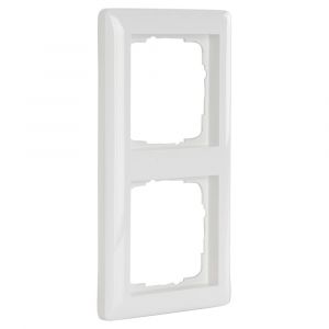 Gira System 55 afdekraam inbouw 2-voudig verticaal-horizontaal polarwit 66.051.22