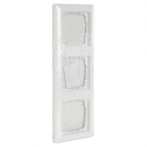 Gira System 55 afdekraam inbouw 3-voudig verticaal-horizontaal polarwit 66.051.24