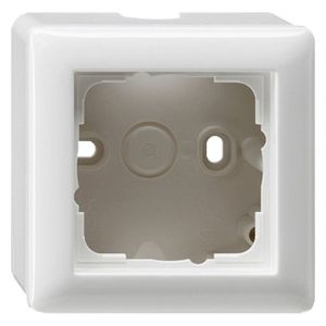 Gira System 55 opbouwraam 1-voudig inclusief afdekraam polarwit 66.051.32