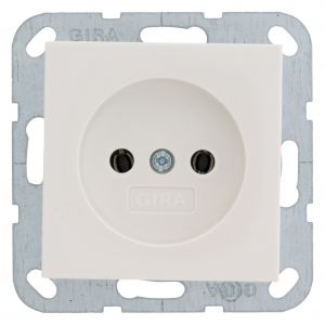 Gira System 55 contactdoos inbouw 1-voudig polarwit 66.051.40