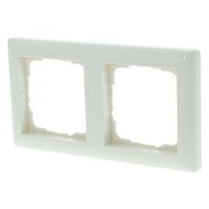 Gira Standard 55 afdekraam inbouw 2-voudig verticaal-horizontaal crème 66.052.22