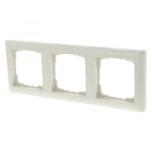 Gira Standard 55 afdekraam inbouw 3-voudig verticaal-horizontaal crème 66.052.24