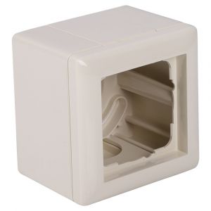 Gira System 55 opbouwraam 1-voudig inclusief afdekraam crème 66.052.32