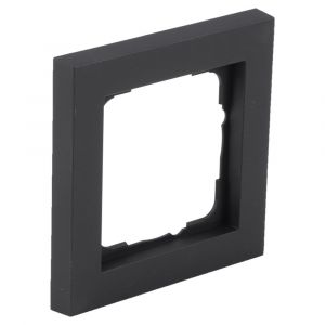 Gira E2 afdekraam inbouw 1-voudig verticaal-horizontaal zwart 66.053.21