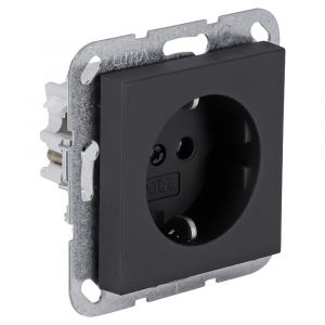Gira E2 contactdoos inbouw 1-voudig zwart 66.053.40