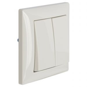 Busch-Jaeger Balance afdekraam inbouw 1-voudig verticaal-horizontaal polarwit 66.054.21