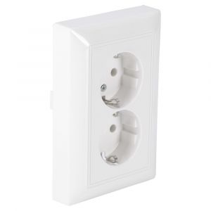 Busch-Jaeger Busch Balance Jaeger contactdoos inbouw 2-voudig randaarde polarwit 66.054.50
