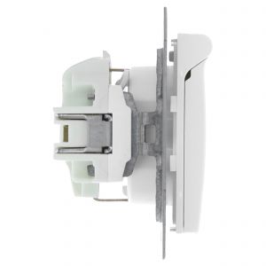Q-Link S2 contactdoos 1-voudig met klep randaarde polarwit 66.082.44