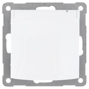 Q-Link S2 contactdoos 1-voudig met klep randaarde polarwit 66.082.44
