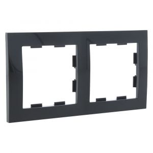 Q-Link S2 afdekraam inbouw 2-voudig antraciet 66.083.22