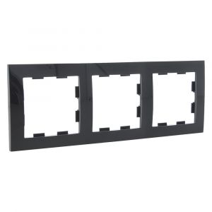 Q-Link S2 afdekraam inbouw 3-voudig antraciet 66.083.24