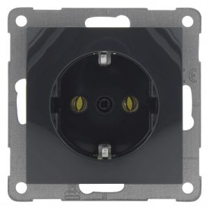 Q-Link S2 contactdoos 1-voudig randaarde antraciet 66.083.42