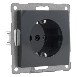 Q-Link S2 contactdoos 1-voudig randaarde antraciet 66.083.42
