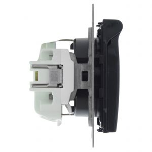 Q-Link S2 contactdoos 1-voudig randaarde antraciet 66.083.44