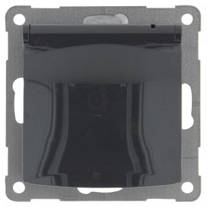 Q-Link S2 contactdoos 1-voudig randaarde antraciet 66.083.44