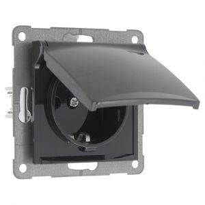 Q-Link S2 contactdoos 1-voudig randaarde antraciet 66.083.44