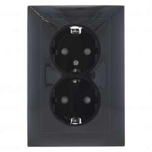 Q-Link S2 contactdoos 2-voudig randaarde antraciet 66.083.50