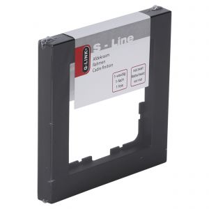 Q-Link S-line afdekraam 1voudig verticaal-horizontaal zwart 66.095.21