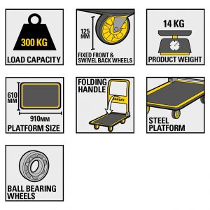 Stanley platformwagen 300 kg SXWT-PC528 83.500.21