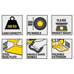 Stanley steekwagen staal 200 kg SXWT-HT535 83.500.22