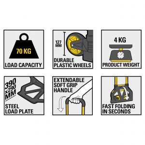 Stanley steekwagen vouwbaar 70 kg SXWT-FT580 PDQ 83.500.28