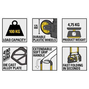 Stanley steekwagen vouwbaar 100 kg SXWT-FT582 PDQ 83.500.29