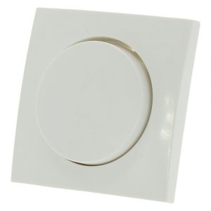 Berker S1 centraalplaat met knop voor dimmer polarwit 54.003.85