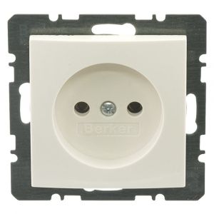 Berker S1 contactdoos inbouw 1-voudig polarwit 66.033.40