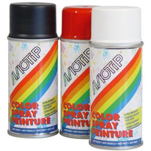 MoTip Colourspray lakspray dekkend hoogglans RAL 9010 zuiver wit 150 ml 021600