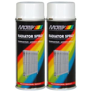 MoTip radiatorlak spray gebroken wit hoogglans spuitbus 400 ml 4078