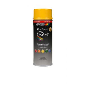 MoTip Crafts lakspray dekkend RAL 1023 geel hoogglans 400 ml 103489