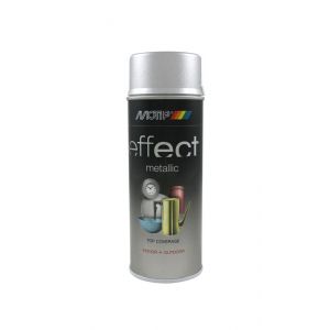 MoTip lakspray dekkend Deco Effect metallic zilver hoogglans 400 ml 302501