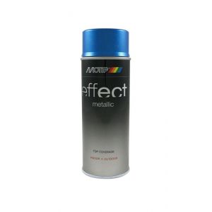 MoTip lakspray dekkend Deco Effect metallic Blue blauw hoogglans 400 ml 302509