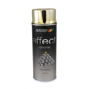 MoTip lak chroomspray dekkend Deco Effect Chrome Lacquer Gold goud 400 ml 302603