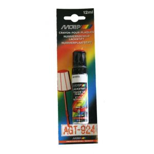 MoTip lakstift nummerplaat rood hoogglans Belgie RAL 3003 (1-ABC-123) stift 12 ml 40012