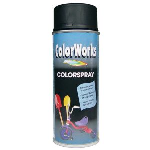 ColorWorks lakverf Colorspray RAL 9005 zwart 400 ml 918530