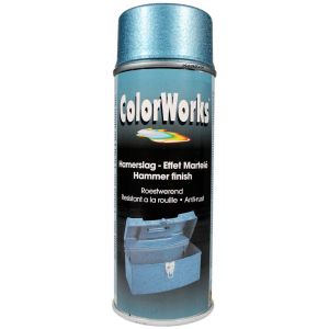 ColorWorks hamerslag lakspray blauw 400 ml 918533