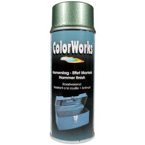 ColorWorks hamerslag lakspray groen 400 ml 918534