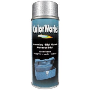 ColorWorks hamerslag lakspray zilver 400 ml 918535