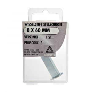 Deltafix wisselstift stelschroef verzinkt 8x60 mm 11103