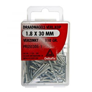 Deltafix draadnagel verloren kop verzinkt 1.8x30 mm DIN 1152 110 g 11130